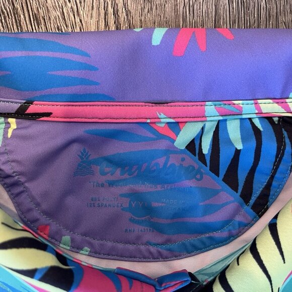 Chubbies Performance Polo Shirt XXL Retro Floral Tropical Weekend Beach Vibrant - Picture 3 of 6